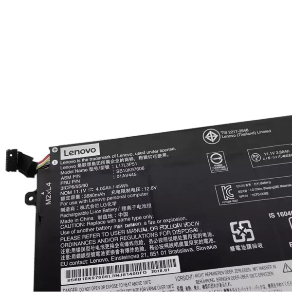 Laptop akku für LENOVO L17C3P51,L17C3P52 – Bild 3