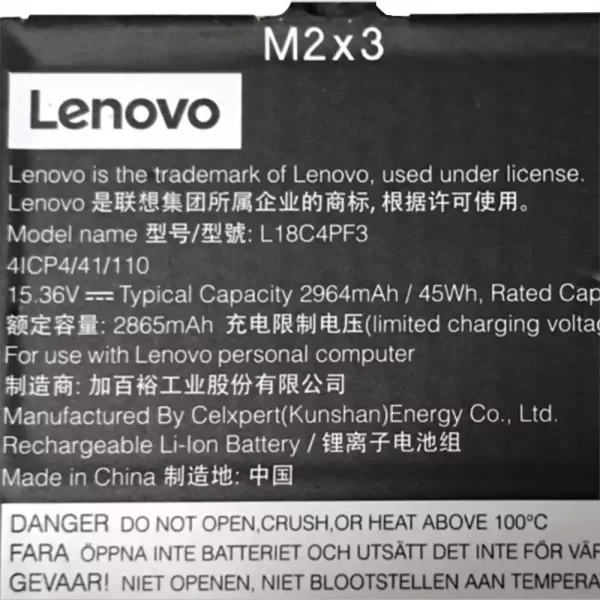 Laptop akku für LENOVO L18C4PF3 – Bild 2