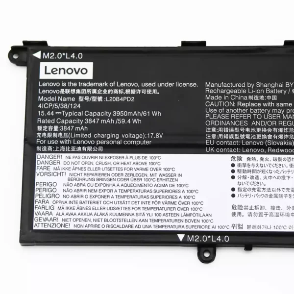 Laptop akku für LENOVO L20B4PD2 L20D4PD2 L20C4PD2 – Bild 3