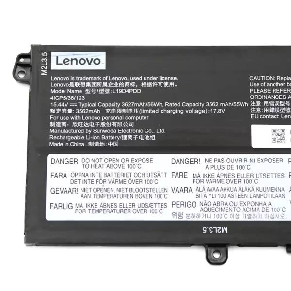 Laptop akku für LENOVO L19D4PDD L19C4PDD L19M4PDD – Bild 3