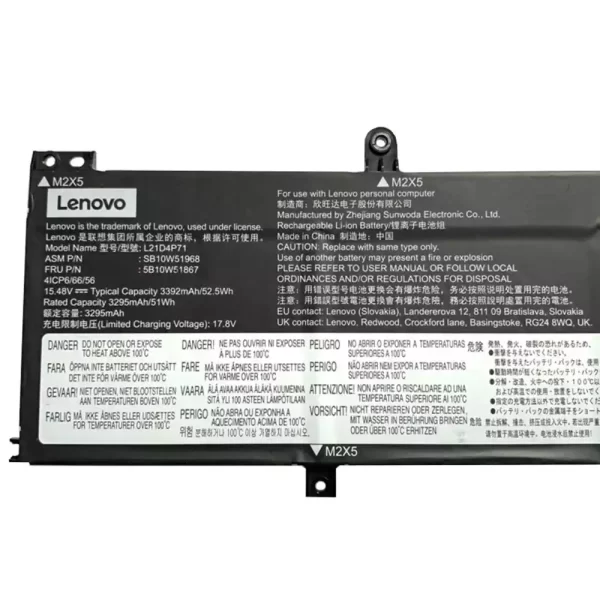 Laptop akku für LENOVO L21D4P71 L21C4P71 L21L4P71 L21M4P71 – Bild 3
