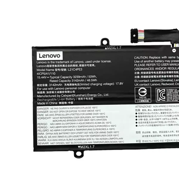 Laptop akku für LENOVO L21C4PE3 L21M4PE4 – Bild 3