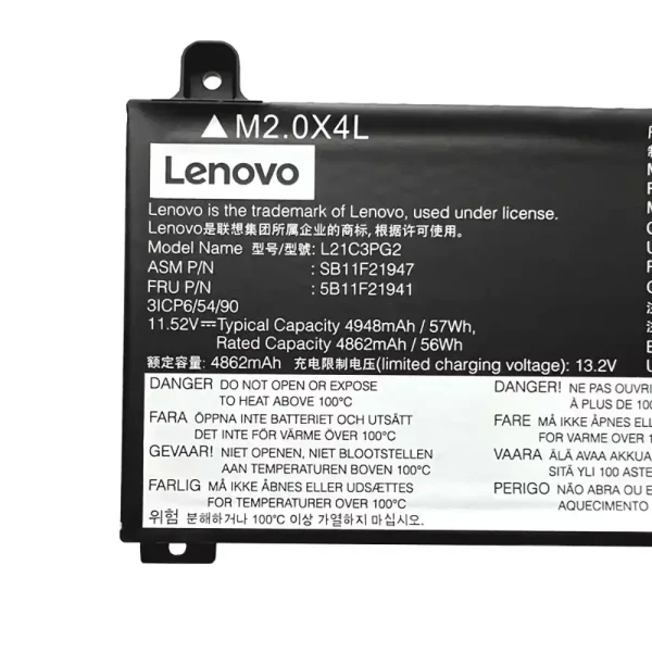 Laptop akku für Lenovo L21C3PG2 L21M3PG2 – Bild 4