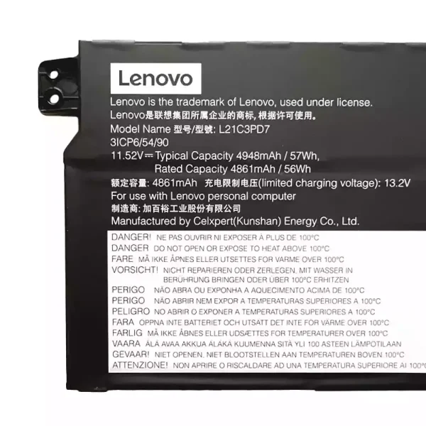 Laptop akku für LENOVO L21C3PD7 L21M3PD7 – Bild 3