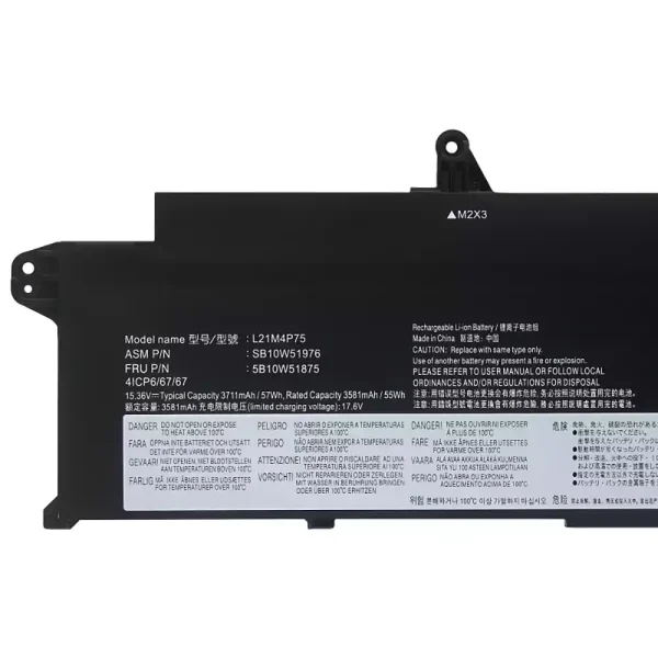 Laptop akku für LENOVO L21B4P71 L21M4P75 L21C4P75 L21L4P73 – Bild 3