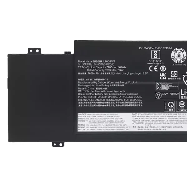 Laptop akku für LENOVO L20C4PF2 L20D4PF2 L20M4PF2 – Bild 3