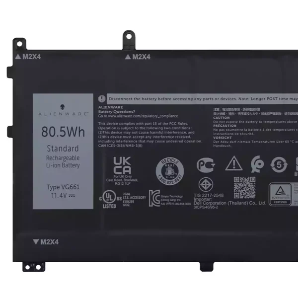 Laptop akku für DELL VG661 V4N84,DELL Alienware x14 R1 R2 – Bild 3
