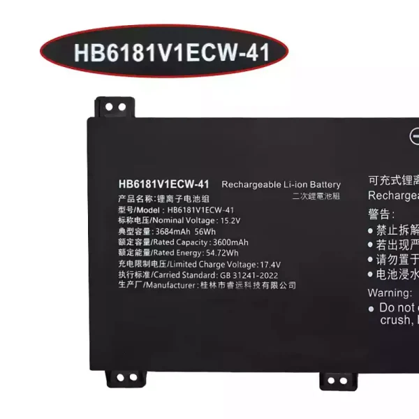 Laptop akku für HUAWEI HB6181V1ECW-41 – Bild 3