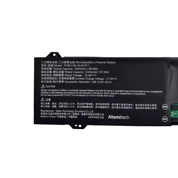 Laptop akku für PHID1-00-18-4S1P-1 PHID1-13-17-4S1P-0 – Bild 2