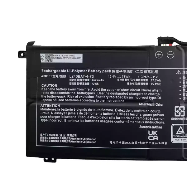 Laptop akku für L240BAT-4-73 – Bild 3