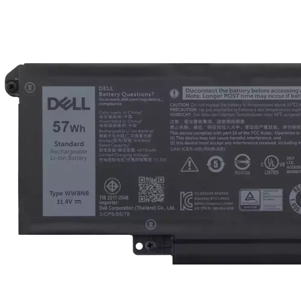 Laptop akku für DELL WW8N8 66DWX – Bild 3
