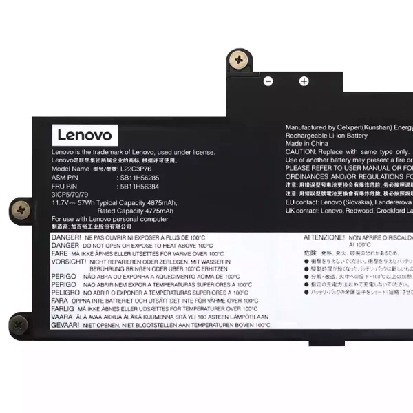 Laptop akku für LENOVO L22C3P76 SB11H56285 5B11H56384 – Bild 3