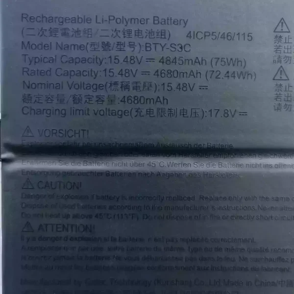 Laptop akku für MSI BTY-S3C – Bild 3