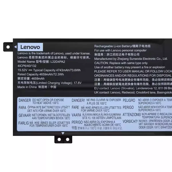 Laptop akku für LENOVO L22C4PA2 L22D4PA2 L22M4PA2 – Bild 3