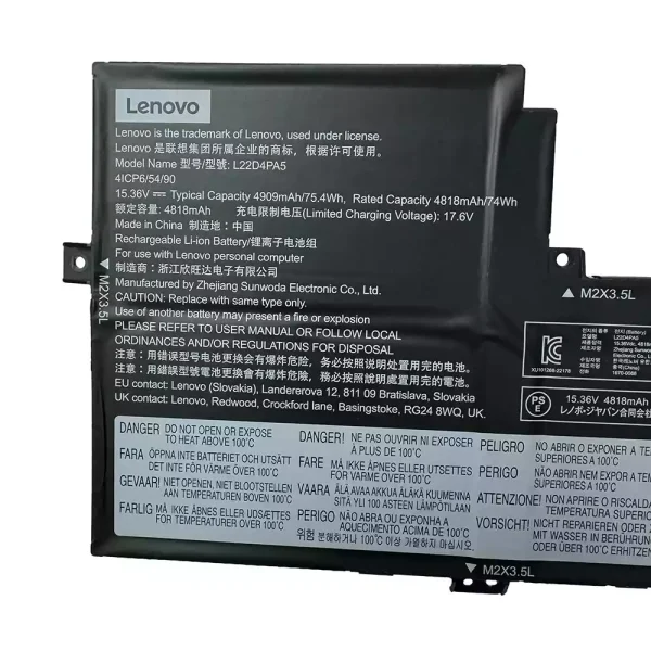 Laptop akku für LENOVO L22D4PA5 L22C4PA5 L22M4PA5 – Bild 3
