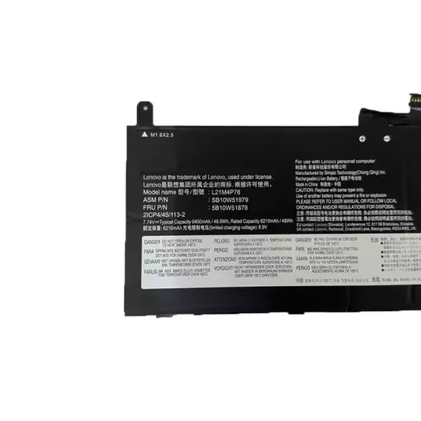 Laptop akku für LENOVO L21M4P76 L21D4P76 – Bild 3