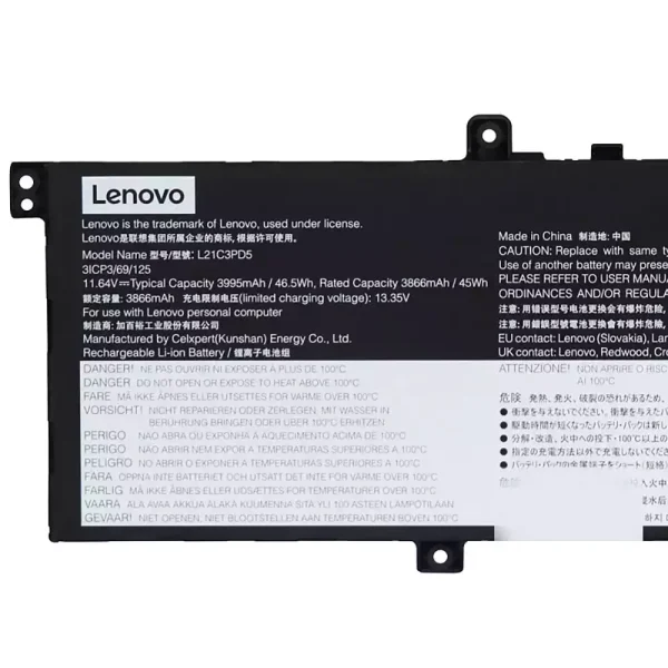 Laptop akku für LENOVO L21C3PD5 L21L3PD5 L21M3PD5 – Bild 3