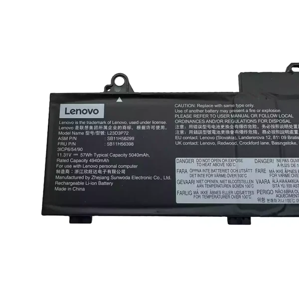 Laptop akku für Lenovo L23D3P72 L23M3P70 L22D3P71 – Bild 2