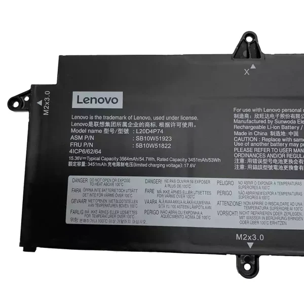 Laptop akku für LENOVO L20M4P74 L20C4P74 – Bild 2