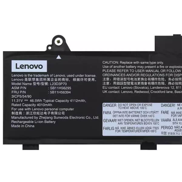 Laptop akku für Lenovo L23D3P70 L23X3P70 L23M3P70 – Bild 3
