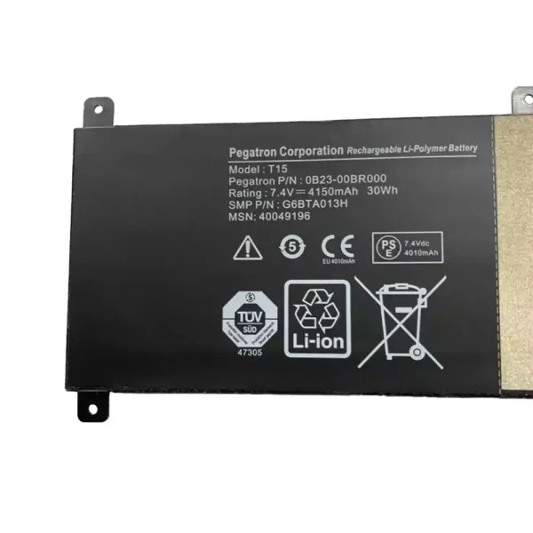 Laptop akku für 0B23-00BR000 G6BTA013H T15 – Bild 2