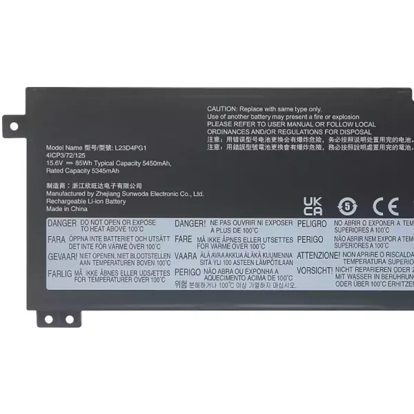 Laptop akku für LENOVO L23N4PG1 L23X4PG1 L23D4PG1 – Bild 3