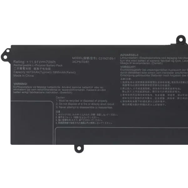 Laptop akku für ASUS C31N2105-1 – Bild 3