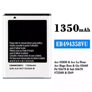 Akku EB494358VU für Samsung Ace S5830