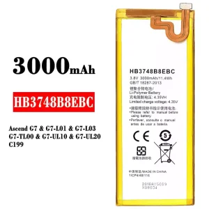 Akku HB3748B8EBC für HUAWEI Ascend G7