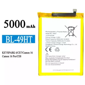 Akku BL-49HT für Tecno KE7 / SPARK 6 / Camon 16 /Camon 16 Pro