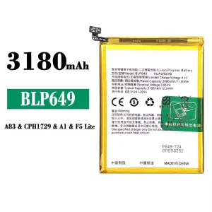 Akku BLP649 für OPPO A83 / A1 / F5 Lite / A83T