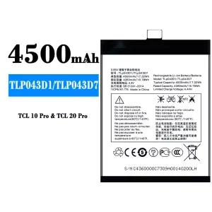 Akku TLP043D1/TLP043D7 für Alcatel TCL 10 Plus/TCL 20 Plus/TCL 10 pro/TCL 20 pro
