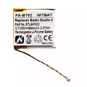 Akku für Kopfhörer Beats Solo Pro Wireless,Studio 2 B0500,Studio 2.0,Studio 3.0,SDHP-P1401